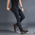 Jeans men's spring and autumn new men's slim-fitting small straight casual stretch jeans men's business trousers men's pants