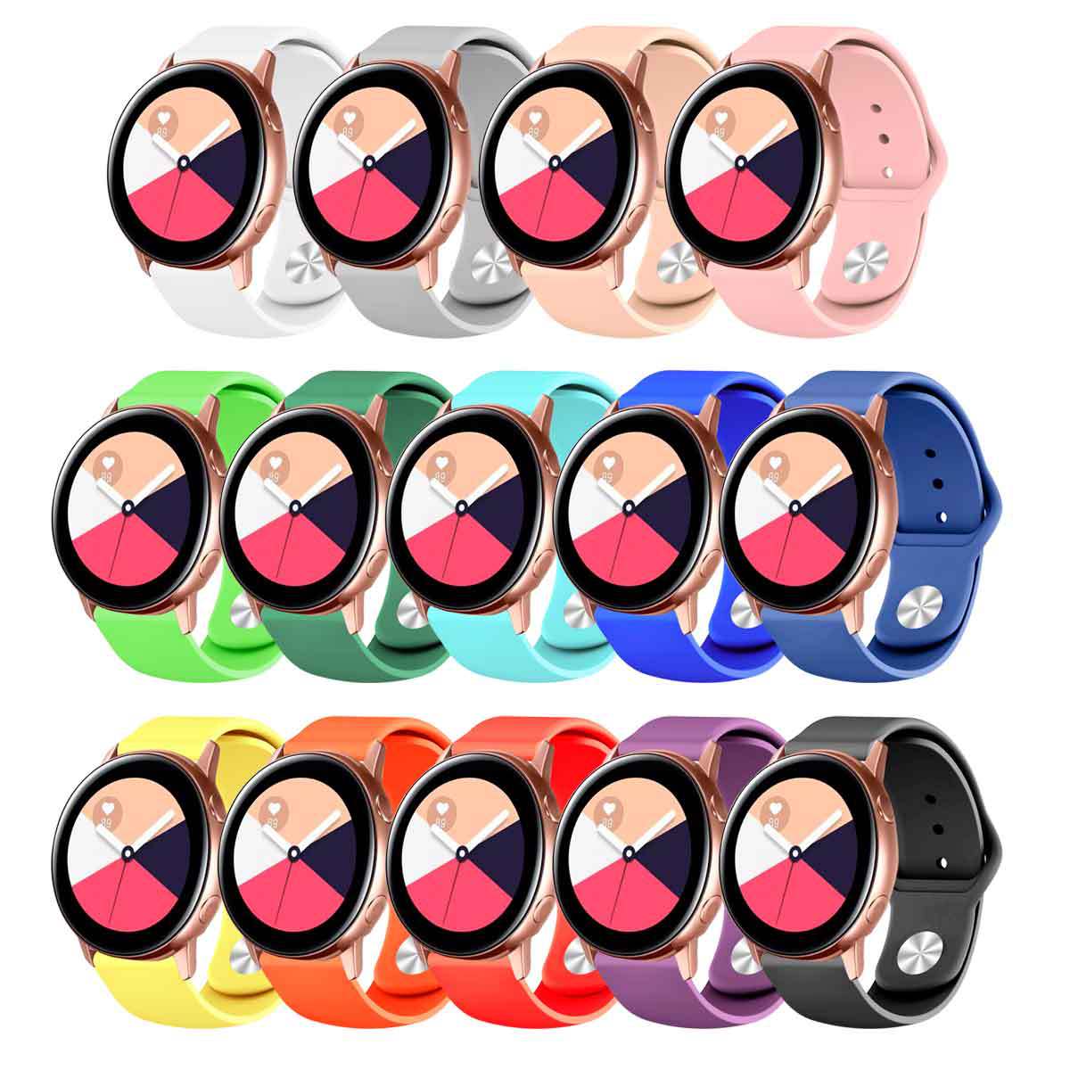 Samsung galaxywatchactive2 for pure color apple buckle strap Huami youth 20m smart