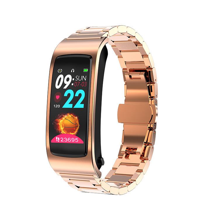 K11 Smart Call Bracelet – AI Voice, Heart Rate & Bluetooth Headset