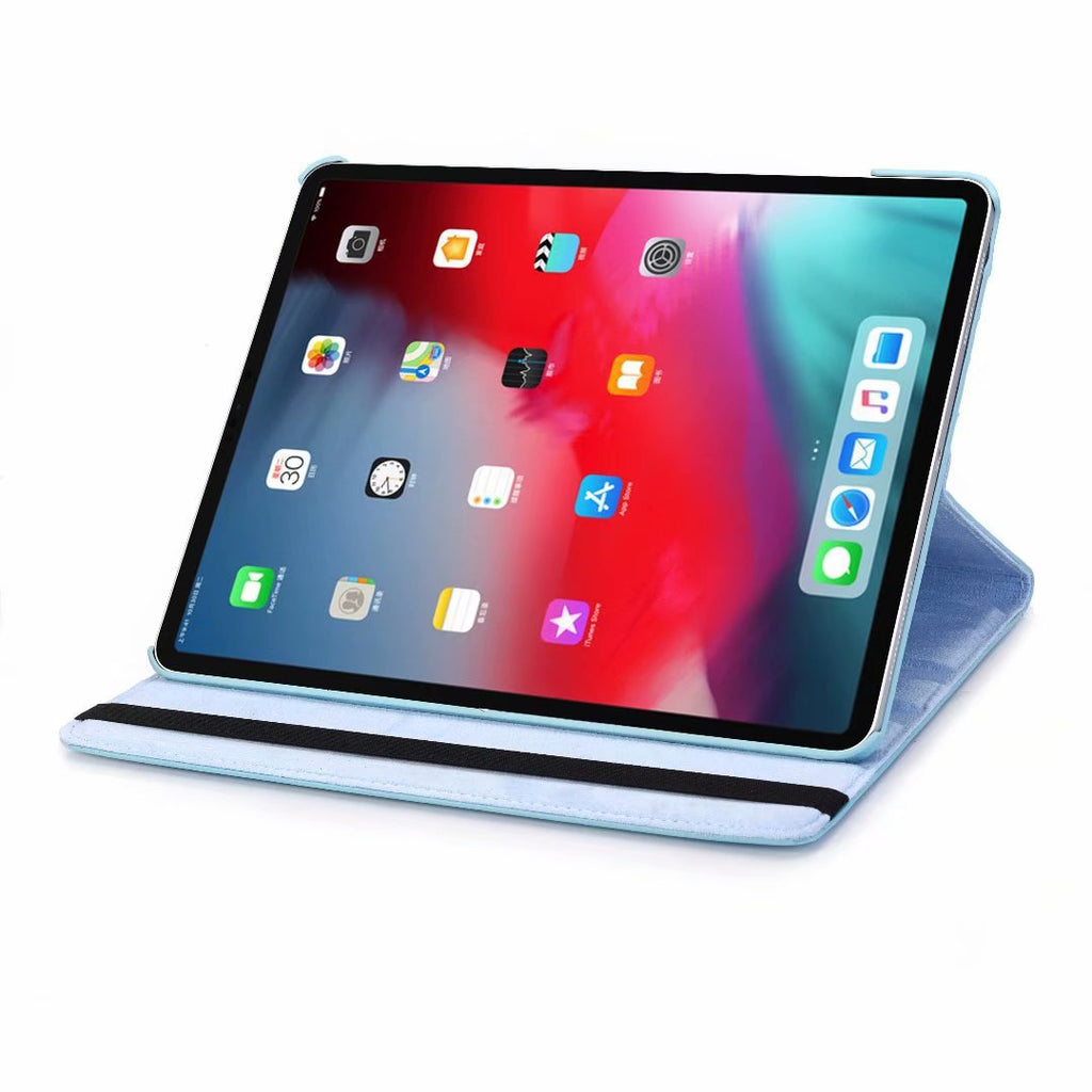 Applicable iPad protective case 2021 Pro 12.9-inch 2020 protective case 360 rotating leather case lychee pattern New
