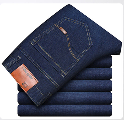 Fashion brand new jeans men's slim fit soft men's jeans men's jeans men's straight elastic trousers wholesale