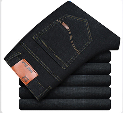 Fashion brand new jeans men's slim fit soft men's jeans men's jeans men's straight elastic trousers wholesale