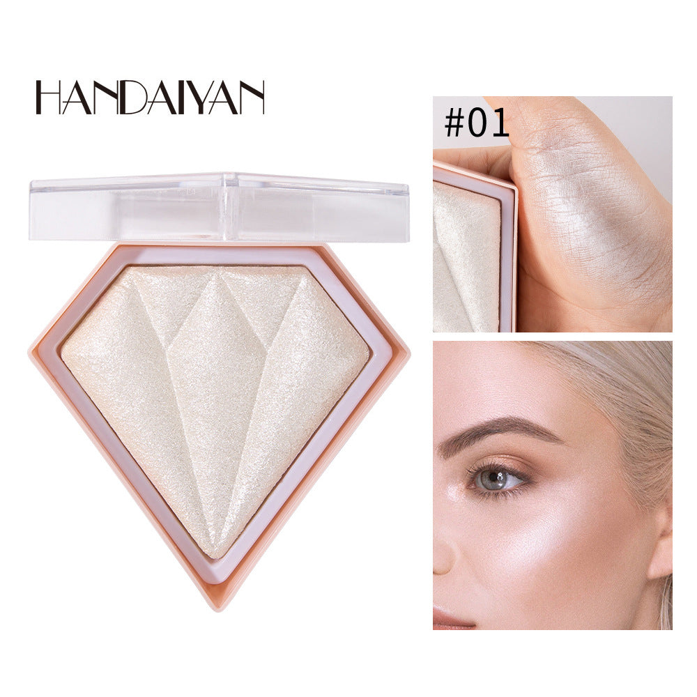 Cross-border powder finishing shading handaiyan brightening skin color three-dimensional brightening glitter diamond highlight powder