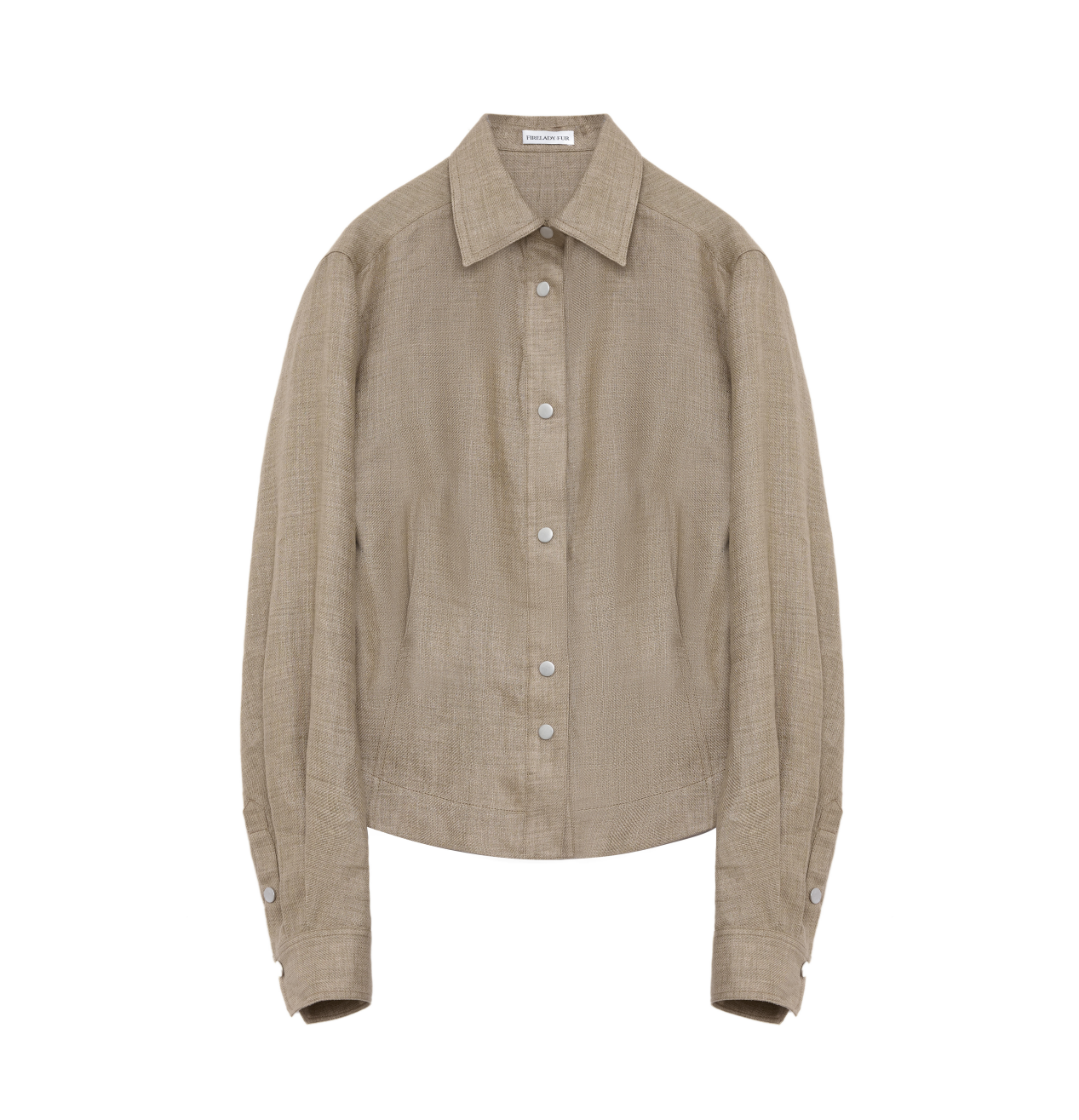 "Berlin Afternoon Tea" Refreshing breathable twill linen deconstructed silhouette old money style waist shirt top