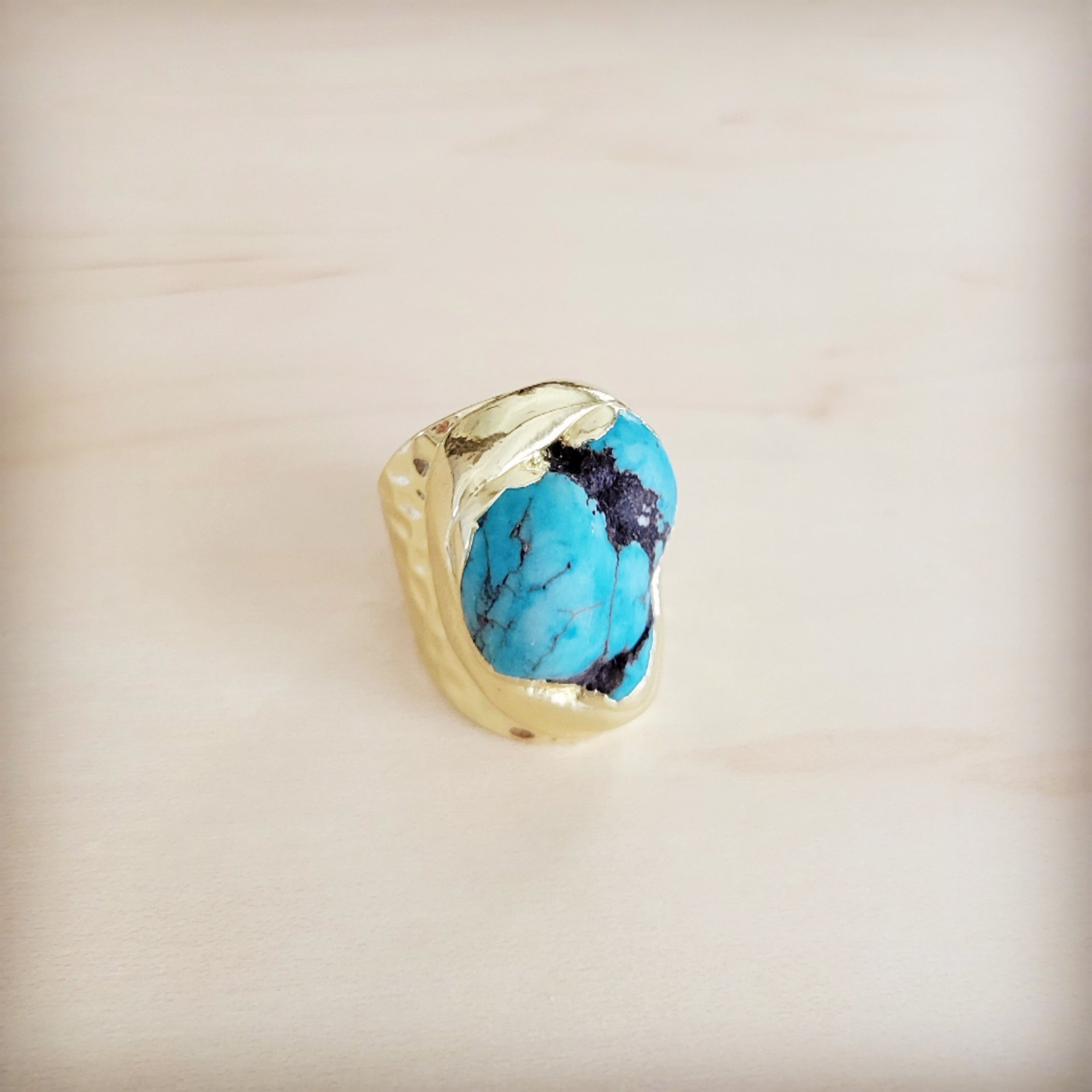 Desert Sky Turquoise Cuff Ring 012oo