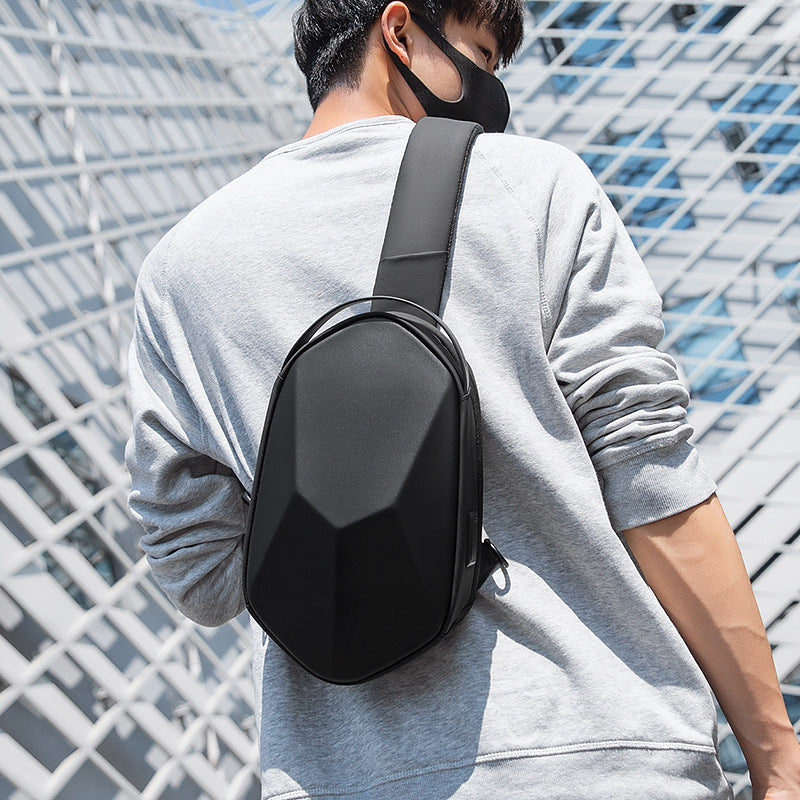 Mark Ryden new crossbody chest bag black men's shoulder bag 3D special shoulder bag casual fashion Men's bag