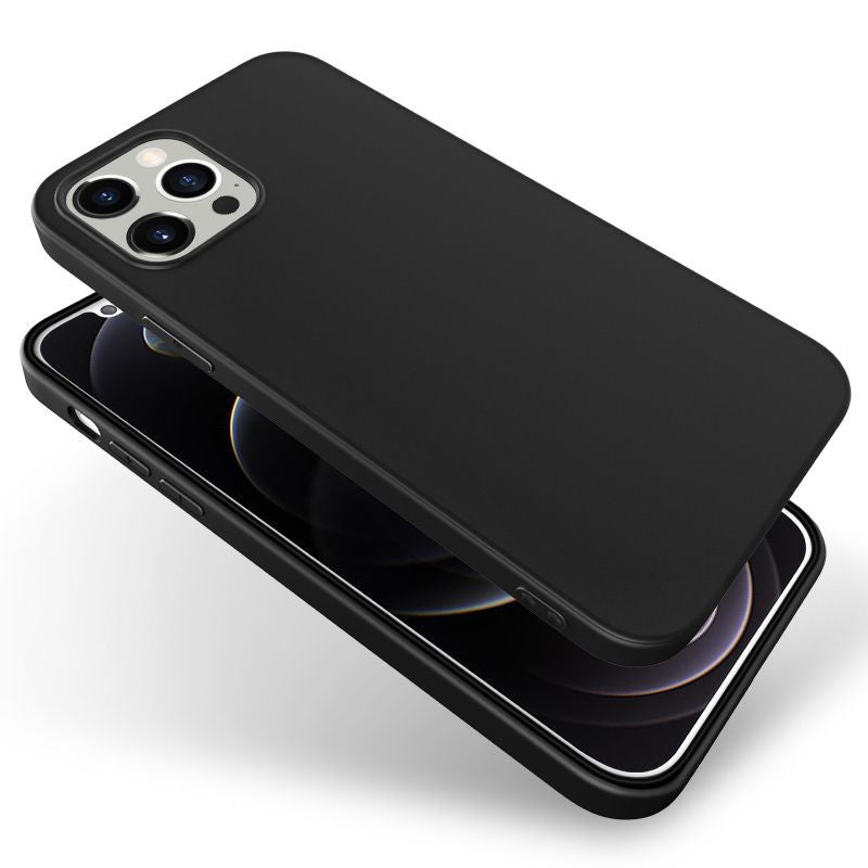 Suitable for iphone17 frosted phone case 15promax black soft silicone material apple 13 mobile phone protective case