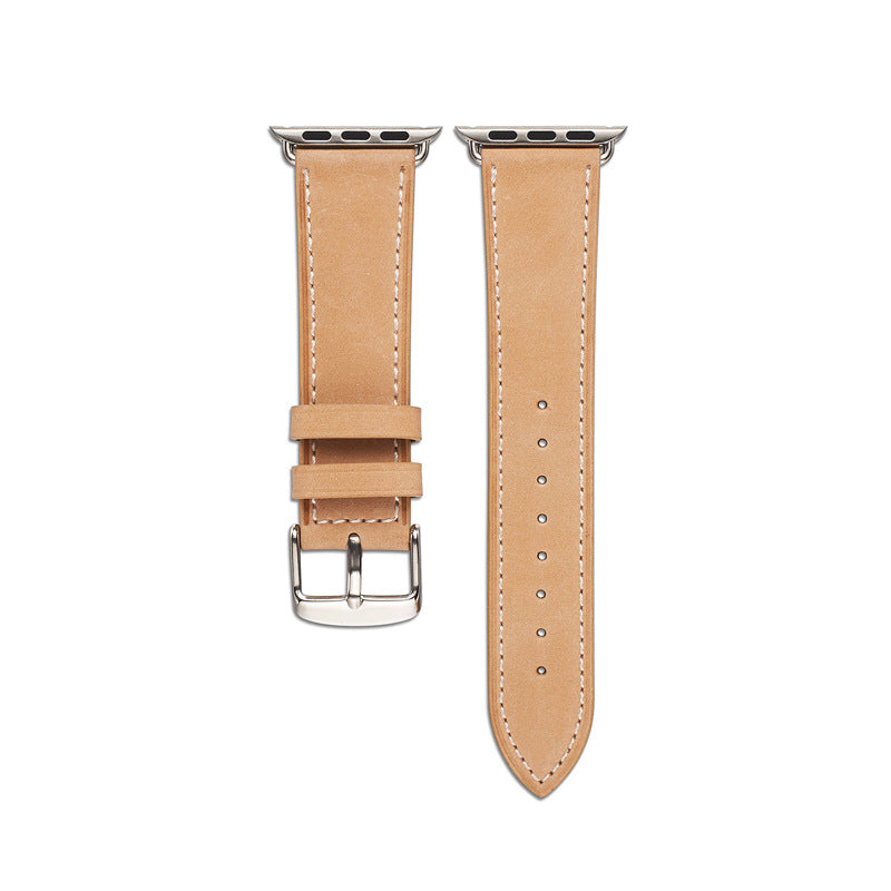 Suitable for Apple Watch plain top layer cowhide Watch strap iwatch smart cow leather Watch strap Apple strap