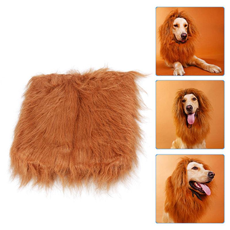 Lion King Pet Cosplay Costume: Winter Warm Wig For Cats And Dogs