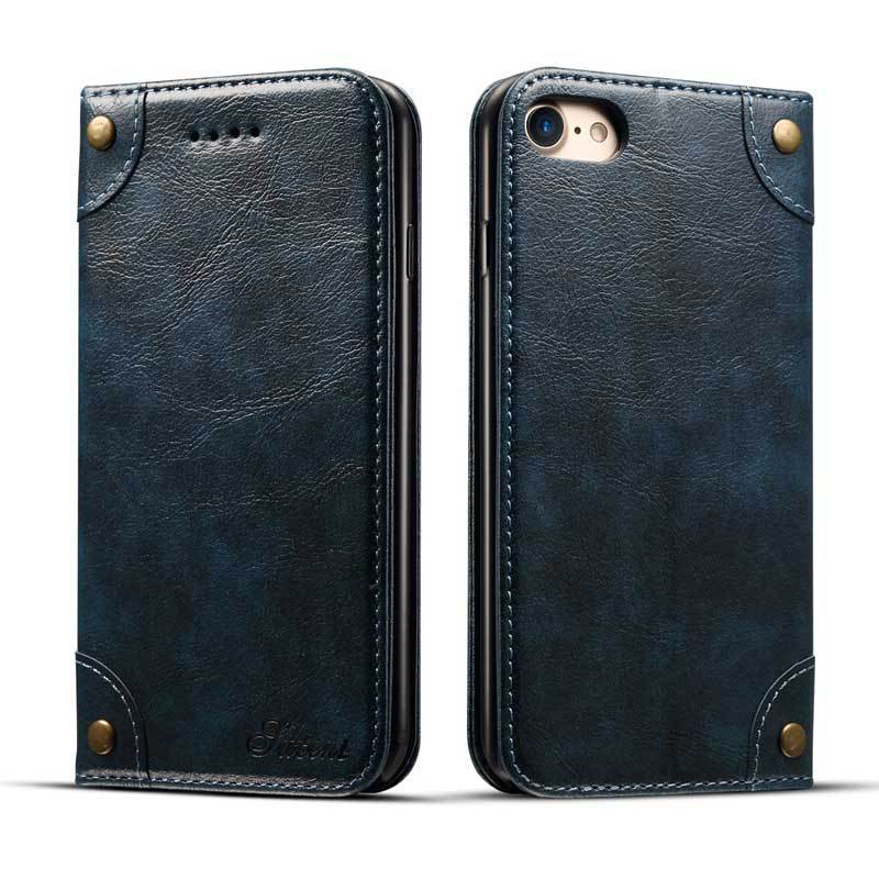 Suitable for iphone7 book imitation leather flip wallet leather case Business iphone 7Plus phone case