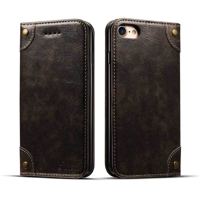 Suitable for iphone7 book imitation leather flip wallet leather case Business iphone 7Plus phone case