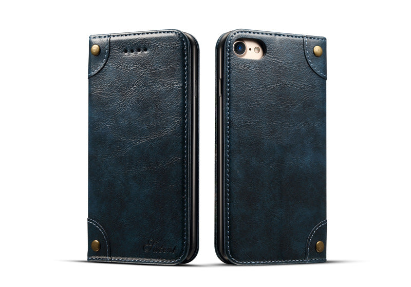Applicable to iphone8 retro book leather flip wallet iphone 8Plus card mobile phone case