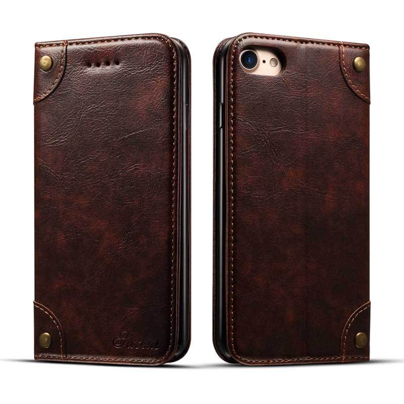 Suitable for iphone7 book imitation leather flip wallet leather case Business iphone 7Plus phone case