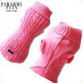(EXTRA WARM) DOG AND CAT CABLE KNIT SWEATER - ROSE PINK