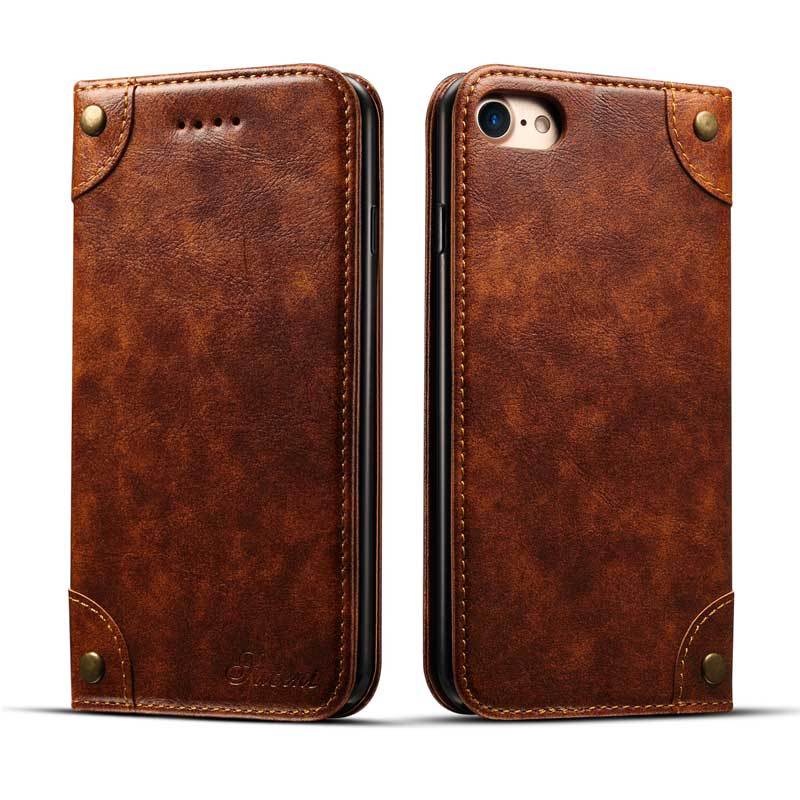 Applicable to iphone8 retro book leather flip wallet iphone 8Plus card mobile phone case