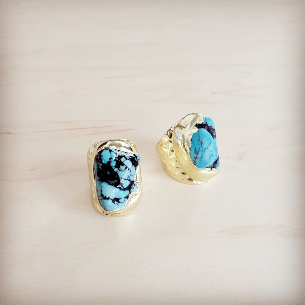 Desert Sky Turquoise Cuff Ring 012oo