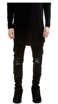 European and American high street style ripped Jeans Destroyed men Jeans skinny stretch men's and women's Jeans