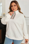 Aria Striped Collar Baggy Sweatshirt