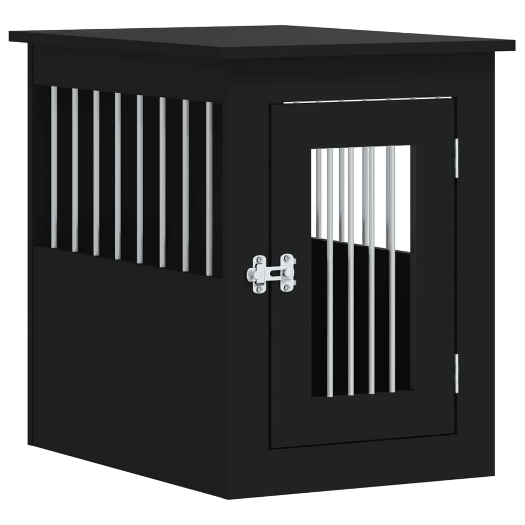 NNEVL Dog Crate Furniture Black 45x62x59 cm Engineered Wood