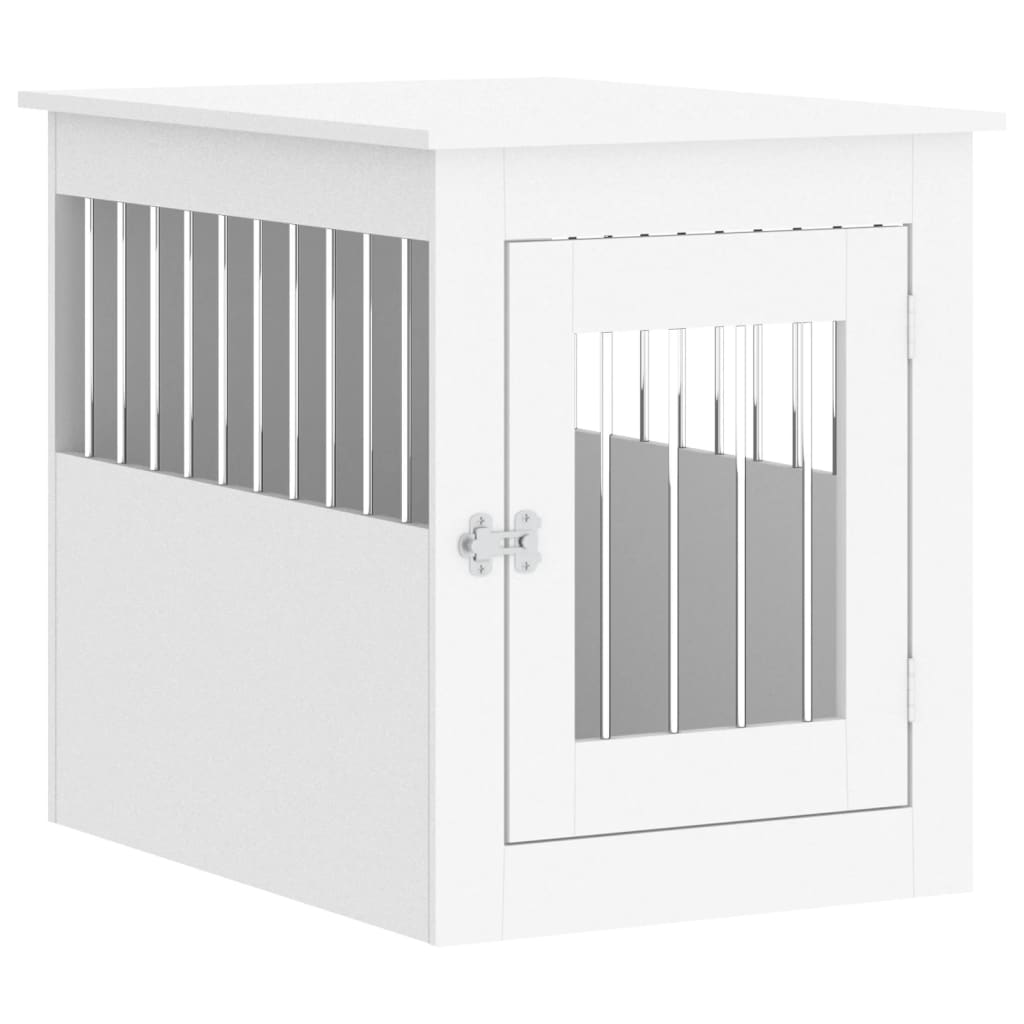 NNEVL Dog Crate Furniture White 55x75x65 cm Engineered Wood