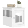 NNEVL Dog Crate Furniture White 55x75x65 cm Engineered Wood