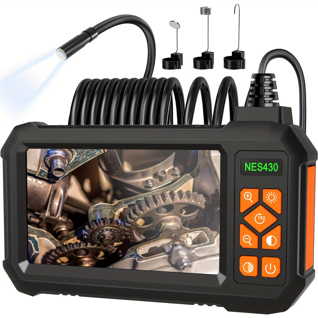 NNETM Borescope Camera with Light & Screen (1080P HD)