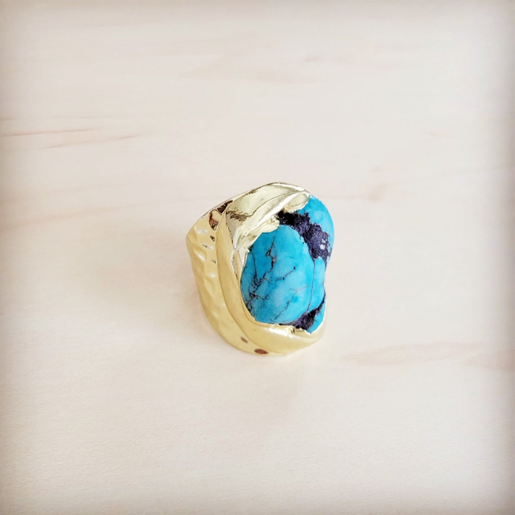 Desert Sky Turquoise Cuff Ring 012oo