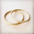 Refined Matte Gold Contour Bangles 811k