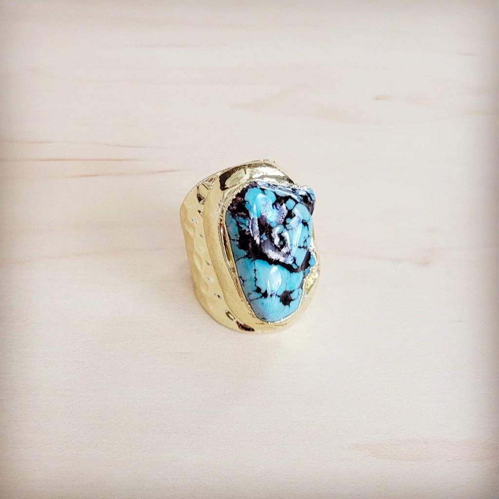 Desert Sky Turquoise Cuff Ring 012oo