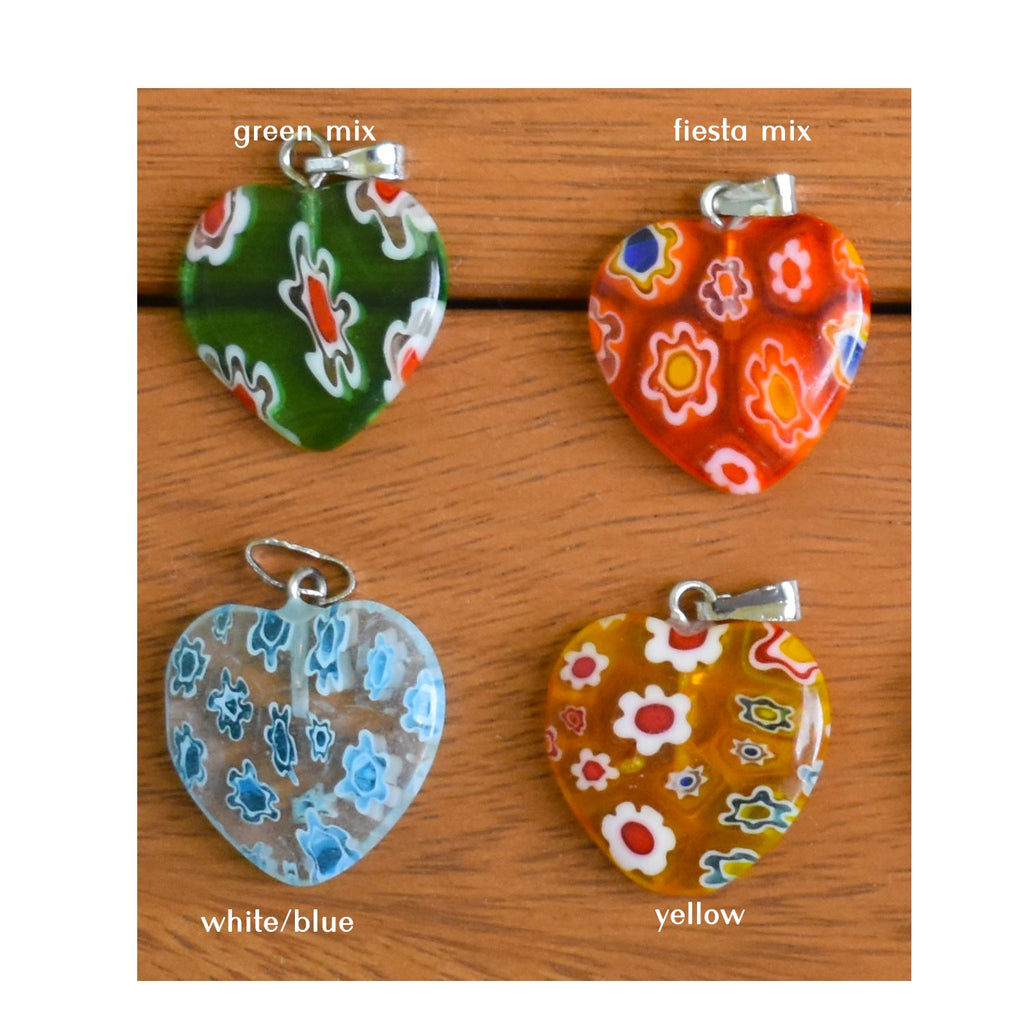 Millefiori Heart Necklace, Butterfly Necklace, Sterling Silver Necklace, The Gentlest Things are the strongest, Personalised Gift, Affirmation Gift, Unique Gift Idea | by nlanlaVictory