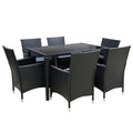 NNEDSZ Outdoor Furniture 7pcs Dining Set