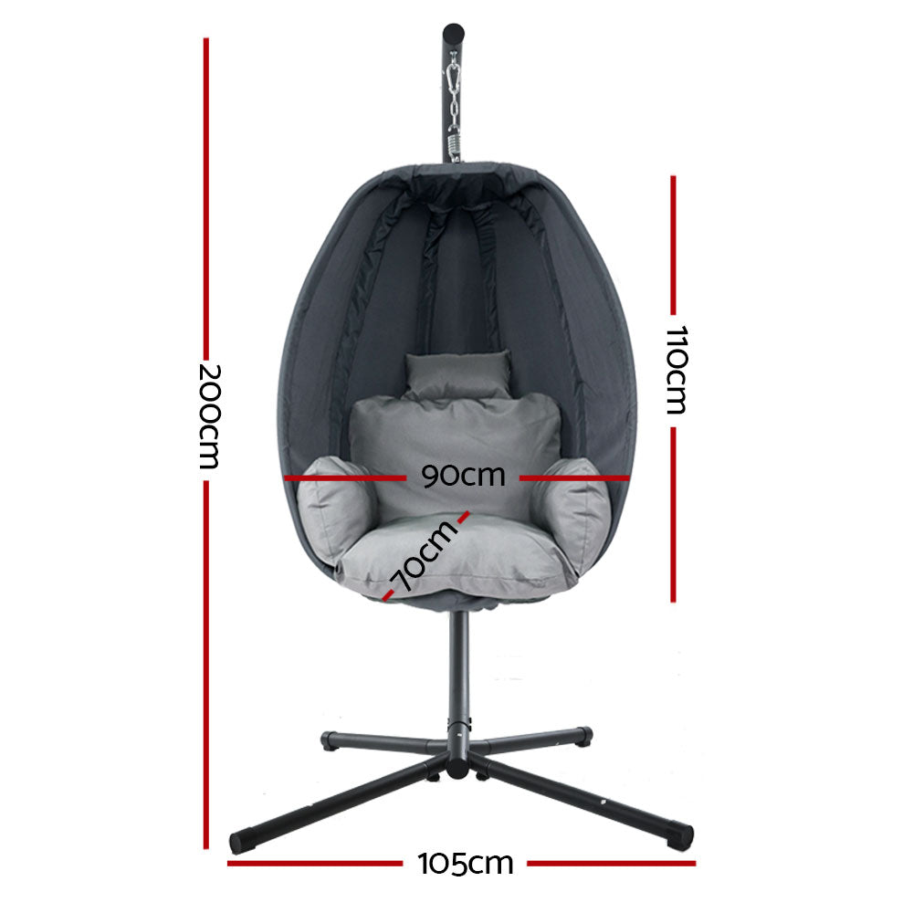 NNEDSZ Outdoor Furniture Egg Hammock Hanging Swing Chair Pod Lounge Chairs