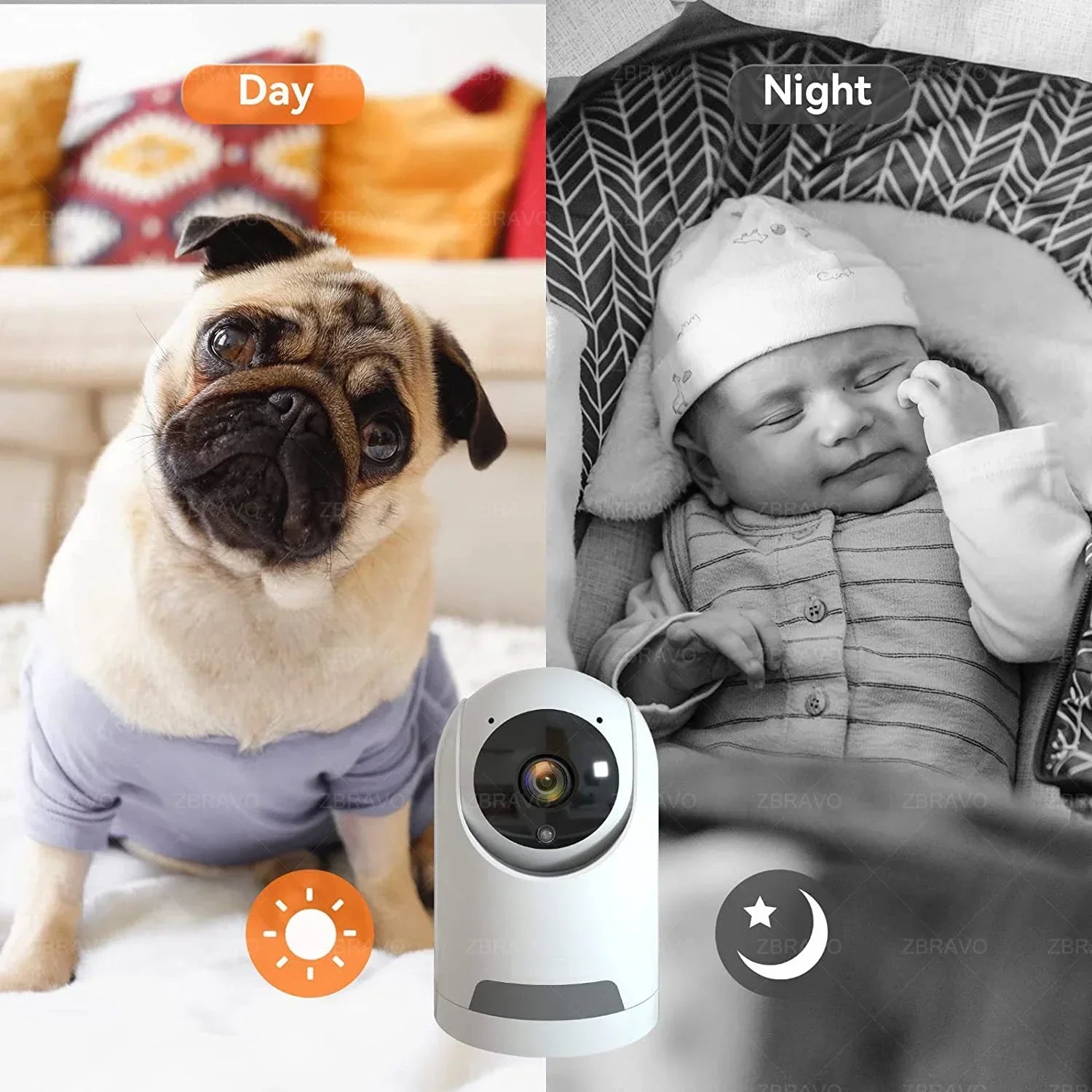 NNEOBA Mini Wifi Camera Night Vision Baby Monitor