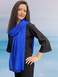 Cobalt Solid Wool Lightweight Scarf