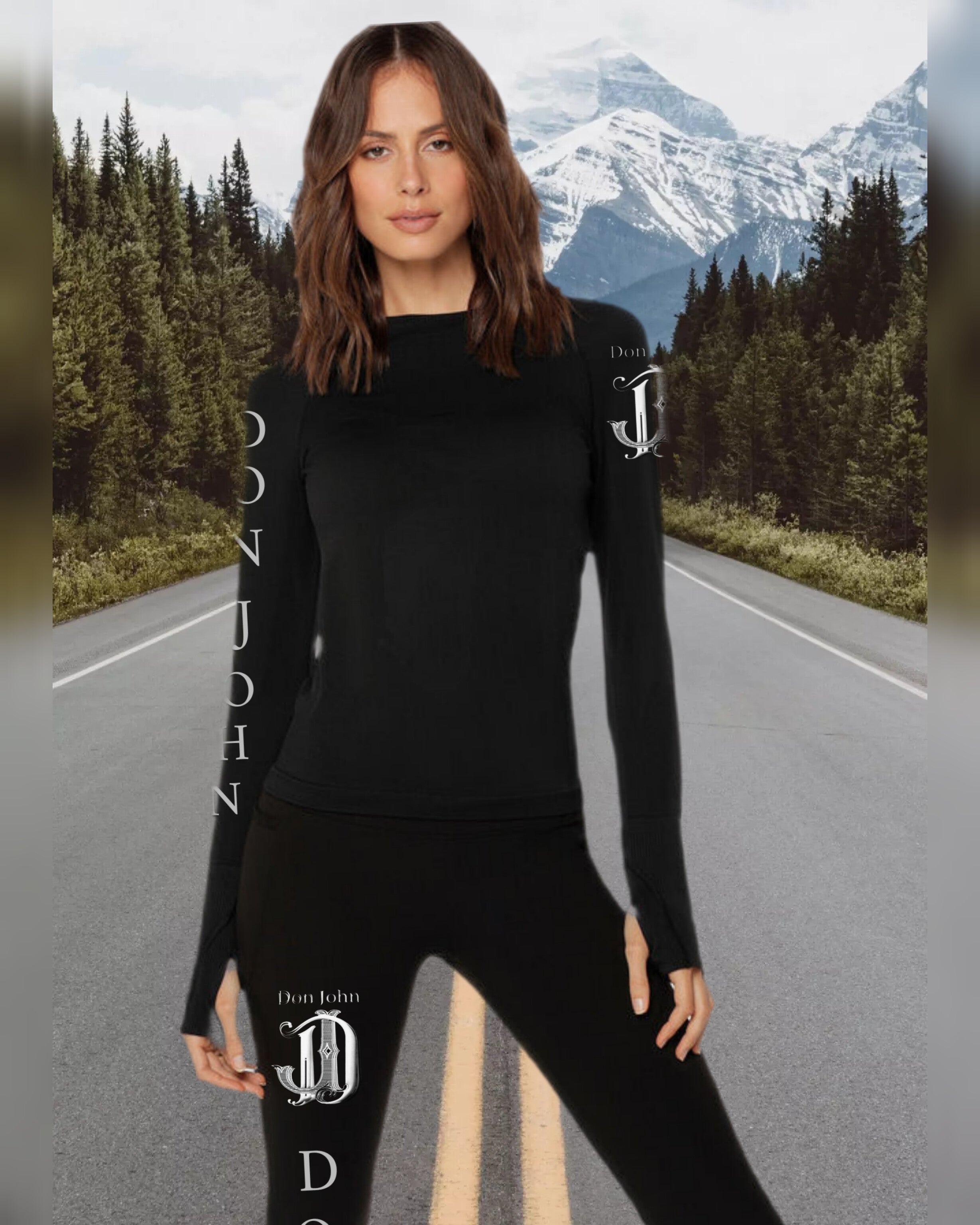 DON JOHN Yoga Pants & Top Women's