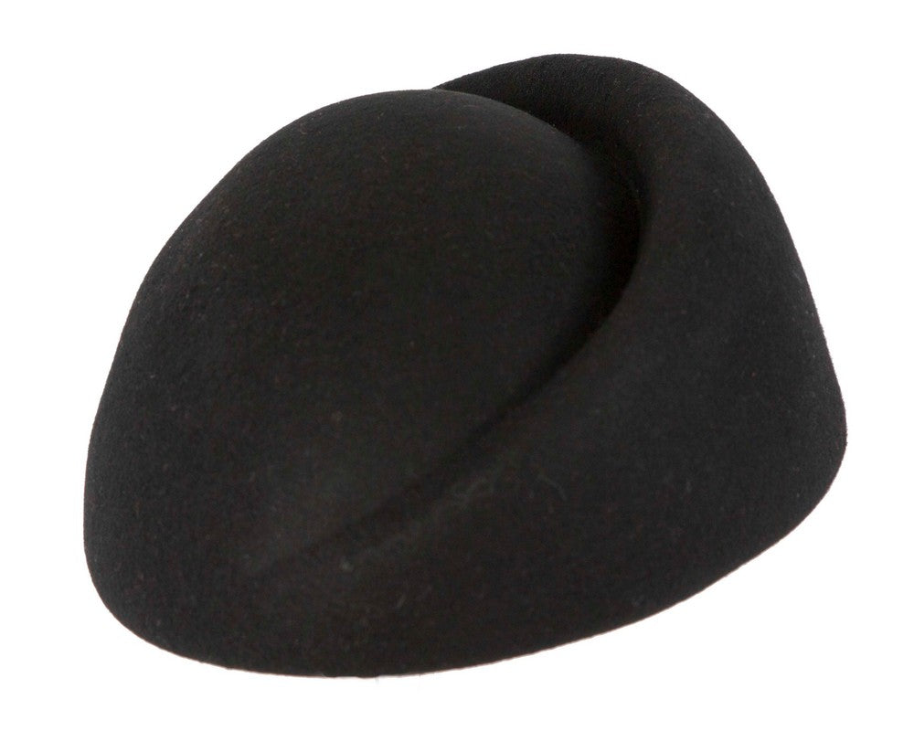 Designers black felt ladies winter hat