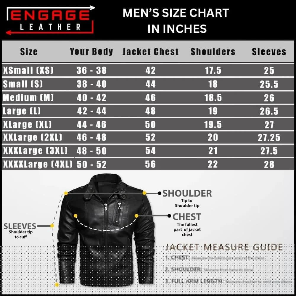 MEN BROWN LEATHER BIKER JACKET OAKFIELD