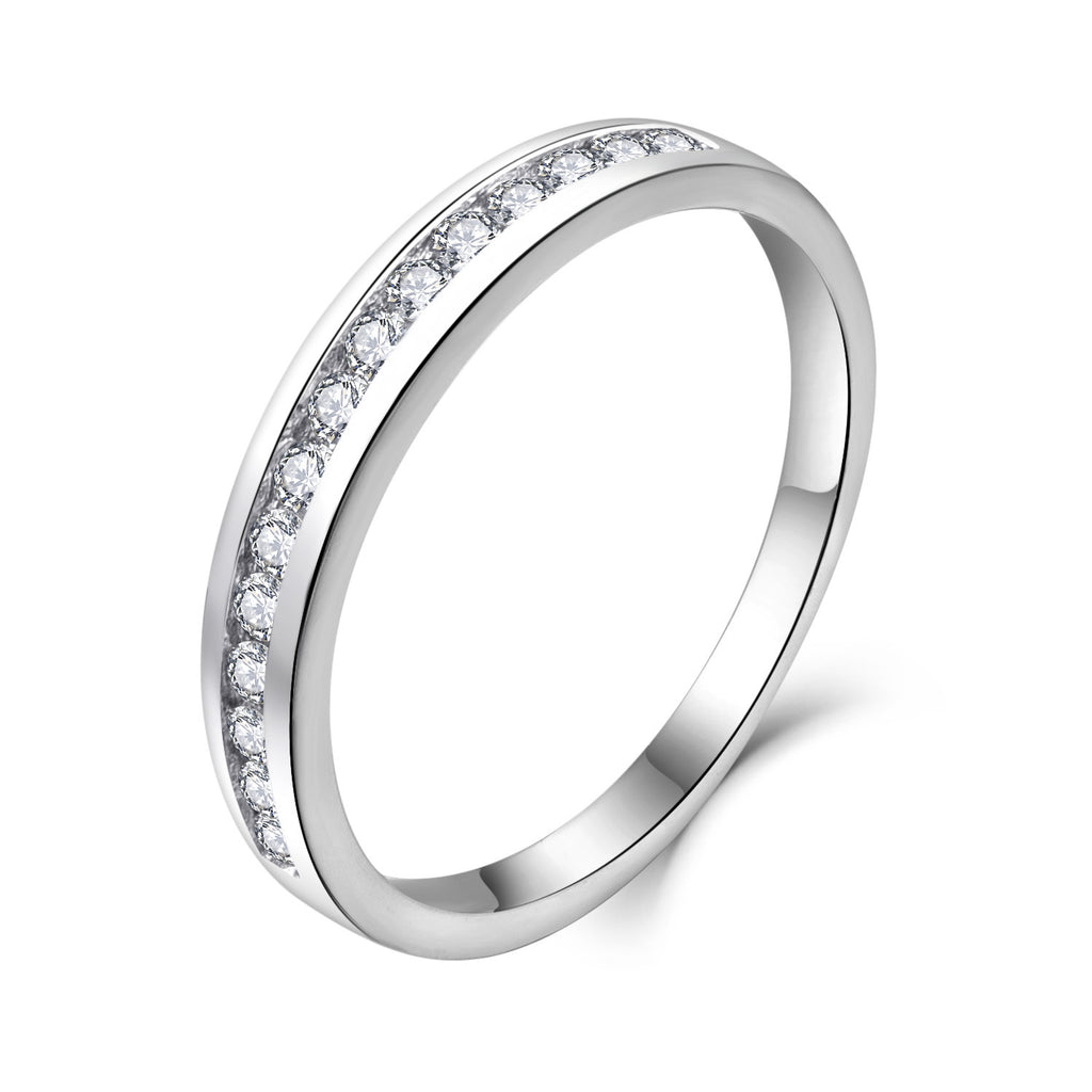 925 sterling silver ring female European and American classic retro versatile zircon diamond ring foreign trade cross-border jewelry silver accessories processing