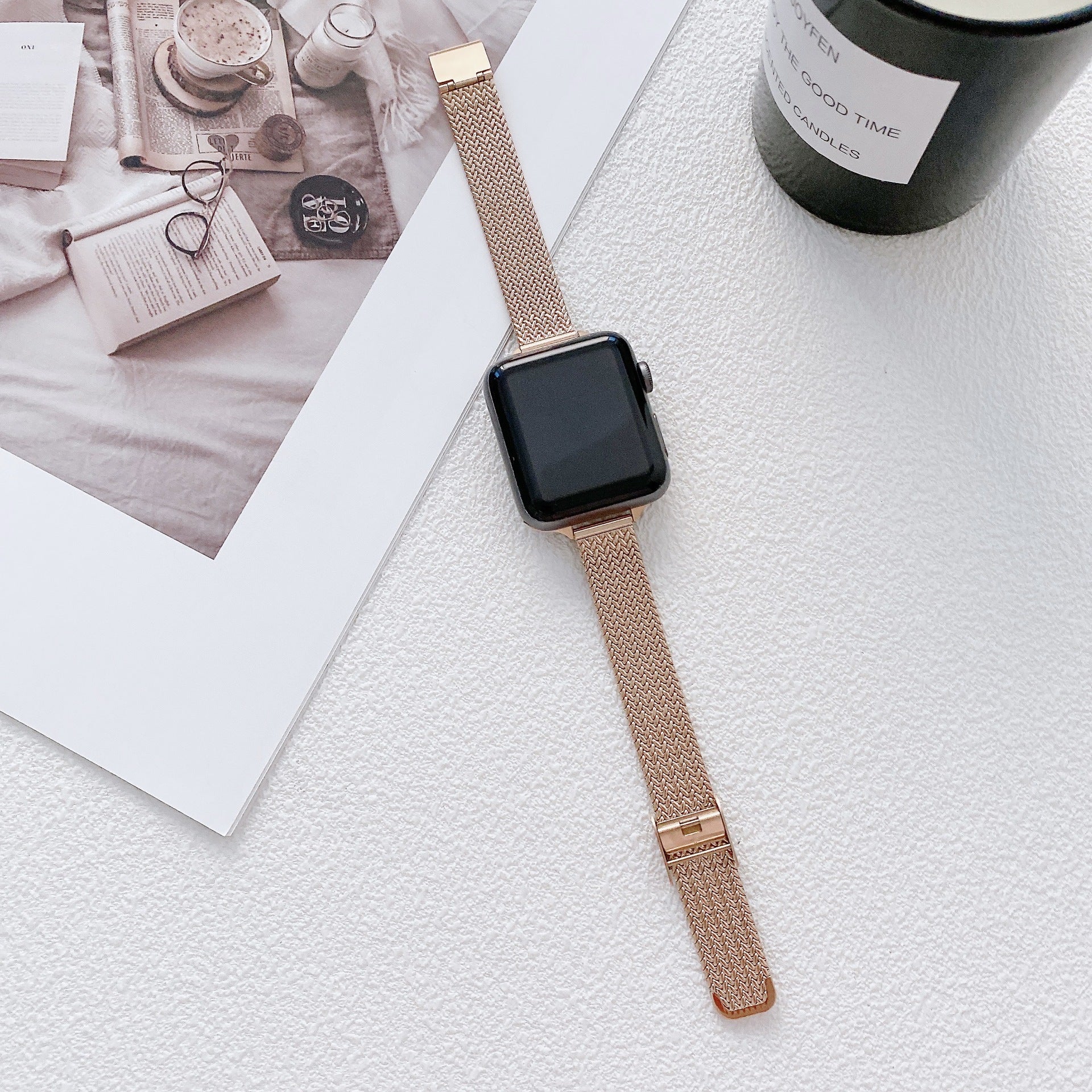 applewatch smart watch strap for Apple S87654 thin waist wheat buckle fashion watch bracelet wrist strap