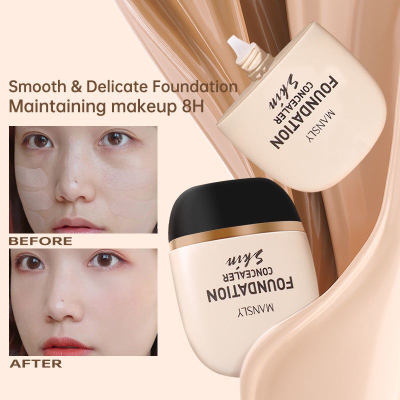 English cross-border foreign trade liquid foundation concealer long lasting smear-proof makeup clear and moisturizing naturally waterproof sweat-resistant oily skin