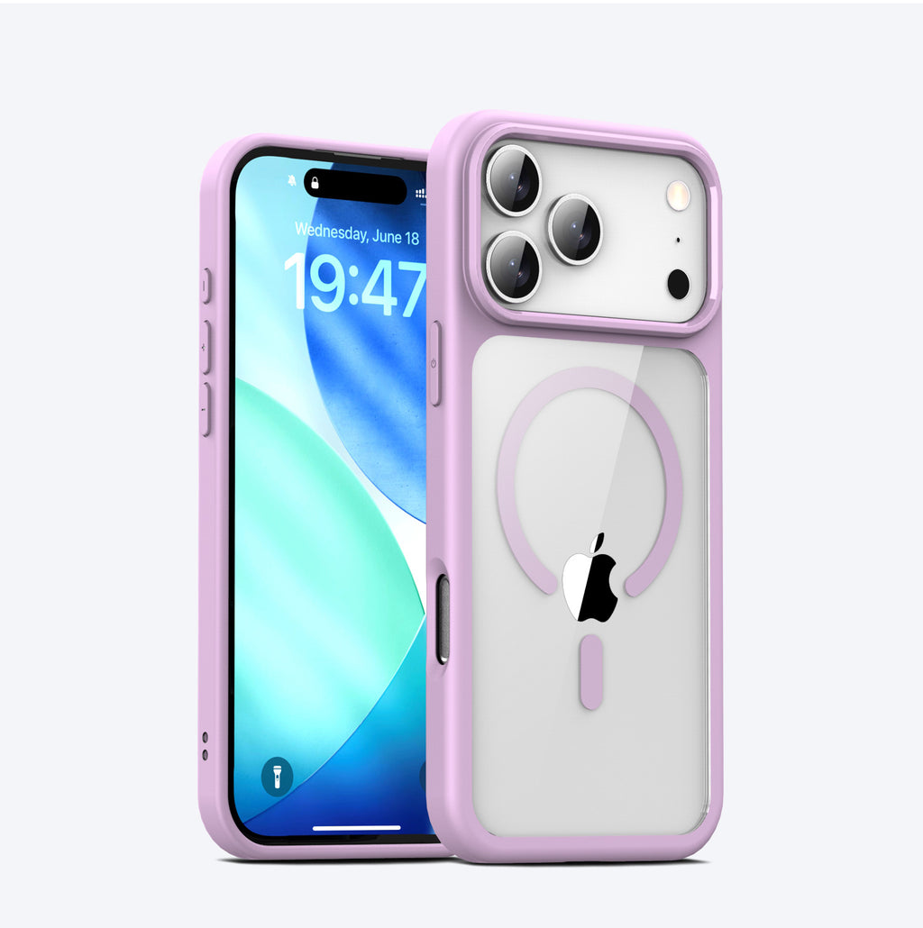New mobile phone shell for iPhone transparent phone case for iPhone17promax drop-proof soft edges hard shell all wrapped
