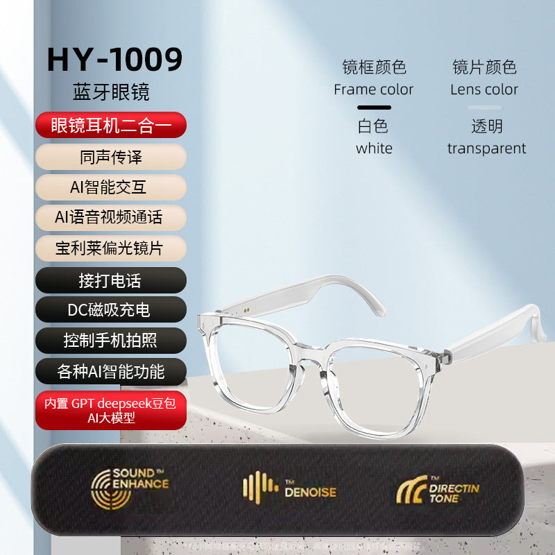AI Smart Sunglasses – Real-Time Translation, Bluetooth & Music