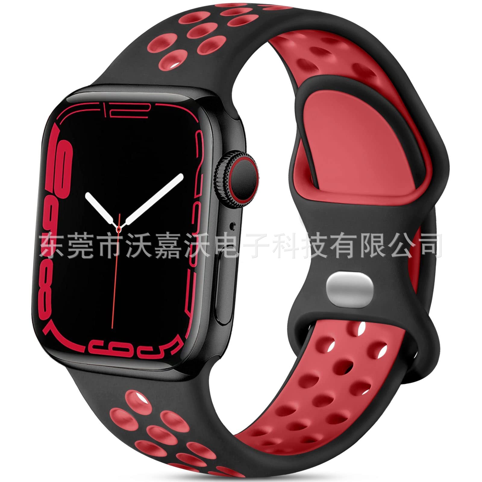 Applicable to Apple watch herringbone tail iwatch s10 generation two-color silicone sports Apple smart watch band