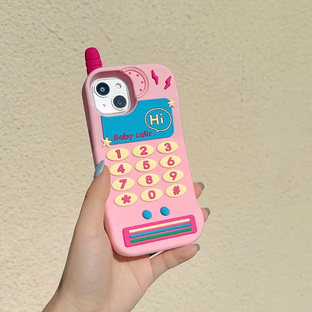 Suitable for Apple 15pro pink cellular phone phone case iphone14/13/12 girl silicone 3D cute