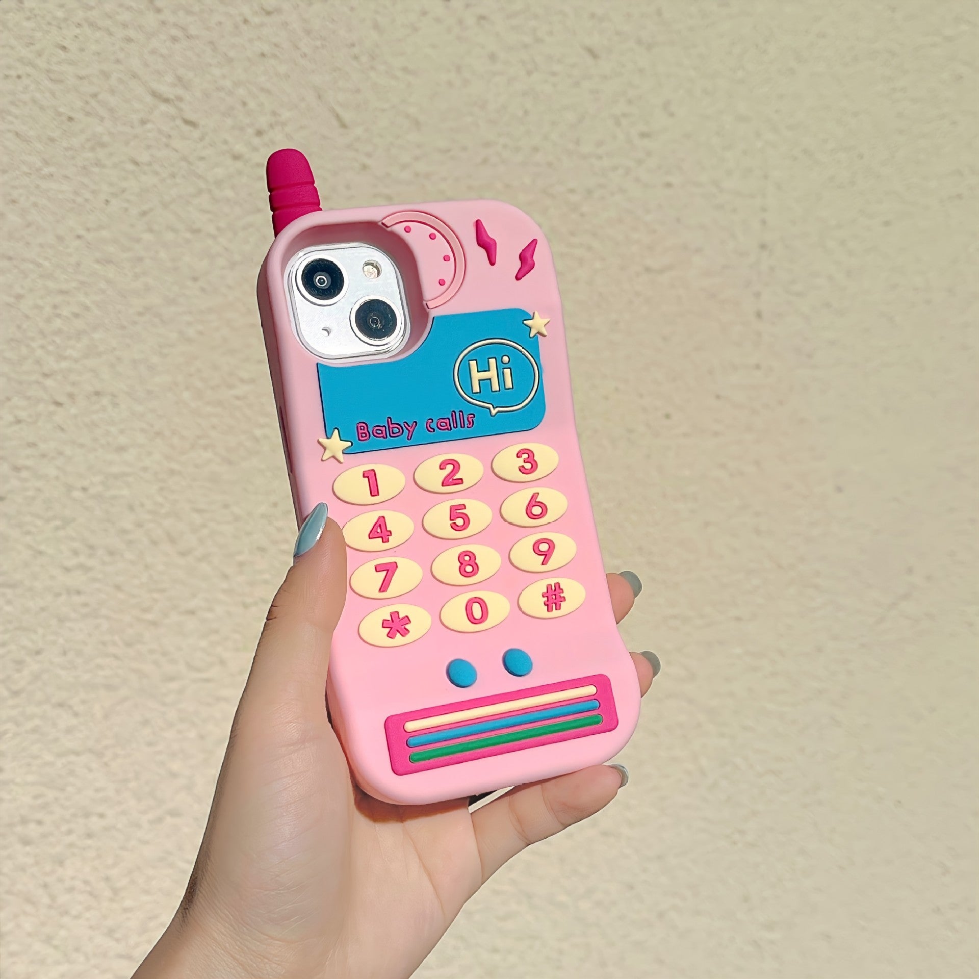 Suitable for Apple 15pro pink cellular phone phone case iphone14/13/12 girl silicone 3D cute