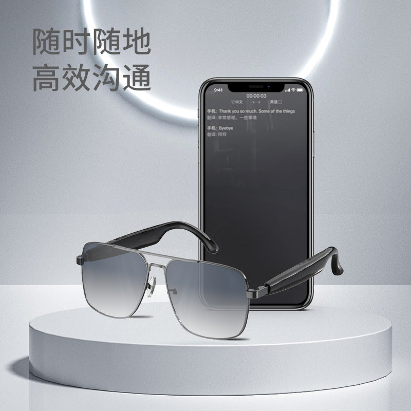 AI Smart Sunglasses – Real-Time Translation, Bluetooth & Music