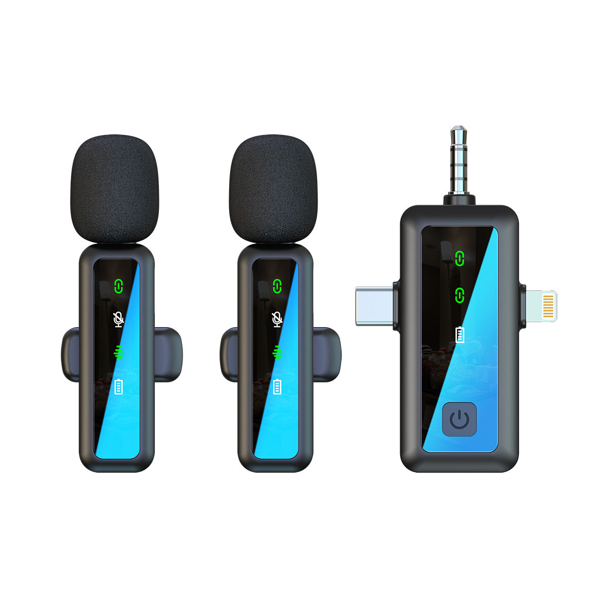 Wireless collar clip microphone new H65 three-in-one dual-microphone mobile phone computer live Bluetooth Mini radio microphone