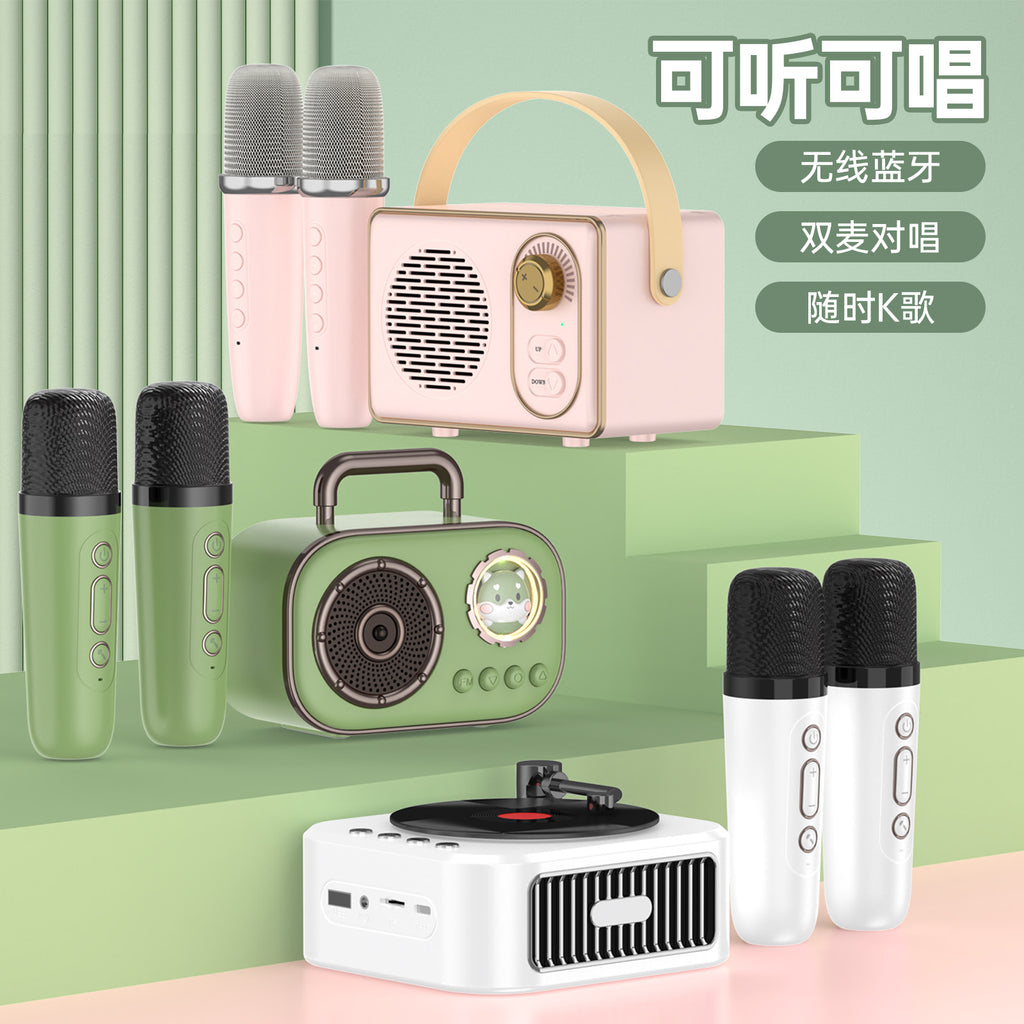 Gadget for singing songs Bluetooth speaker home wireless karaoke audio microphone microphone outdoor singing small family Audio