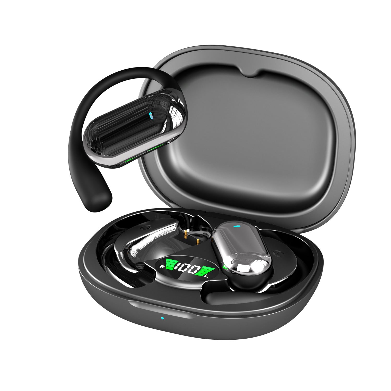 Cross-border wireless headset open Non in-ear ultra-long life battery noise-reduction Bluetooth headset universal ear-mounted Sports Headset