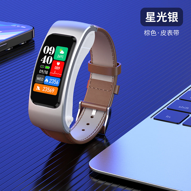 K60 smart bracelet call listening to music AI voice hard head in-ear headset 1.08 HD color screen address book synchronization
